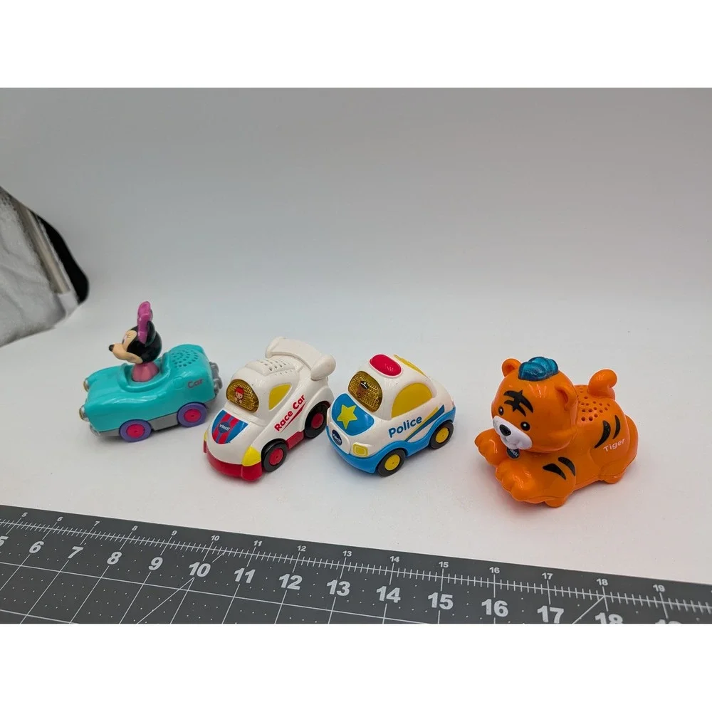 VTech Go Go Smart Vehicle Animal Minnie Mouse Tiger Race Police Car‎ Lot 4